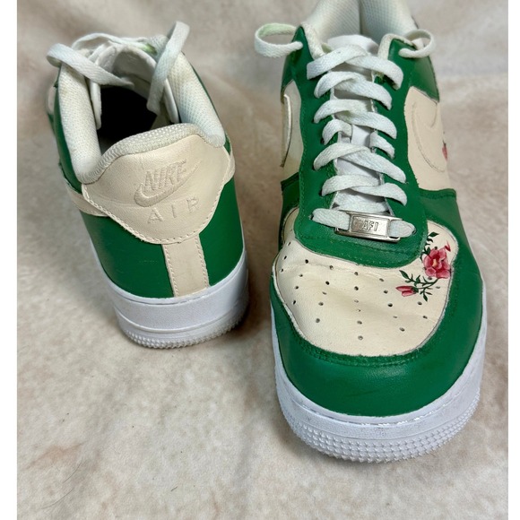 Green Floral Custom Nike Air Force 1 - Picture 6 of 9